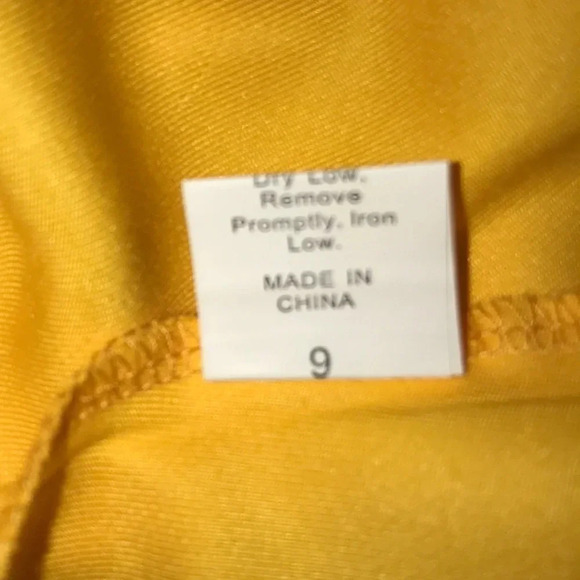 UNBRANDED off shoulders bright yellow butterfly sleeves crop top NEW size M - Picture 5 of 8